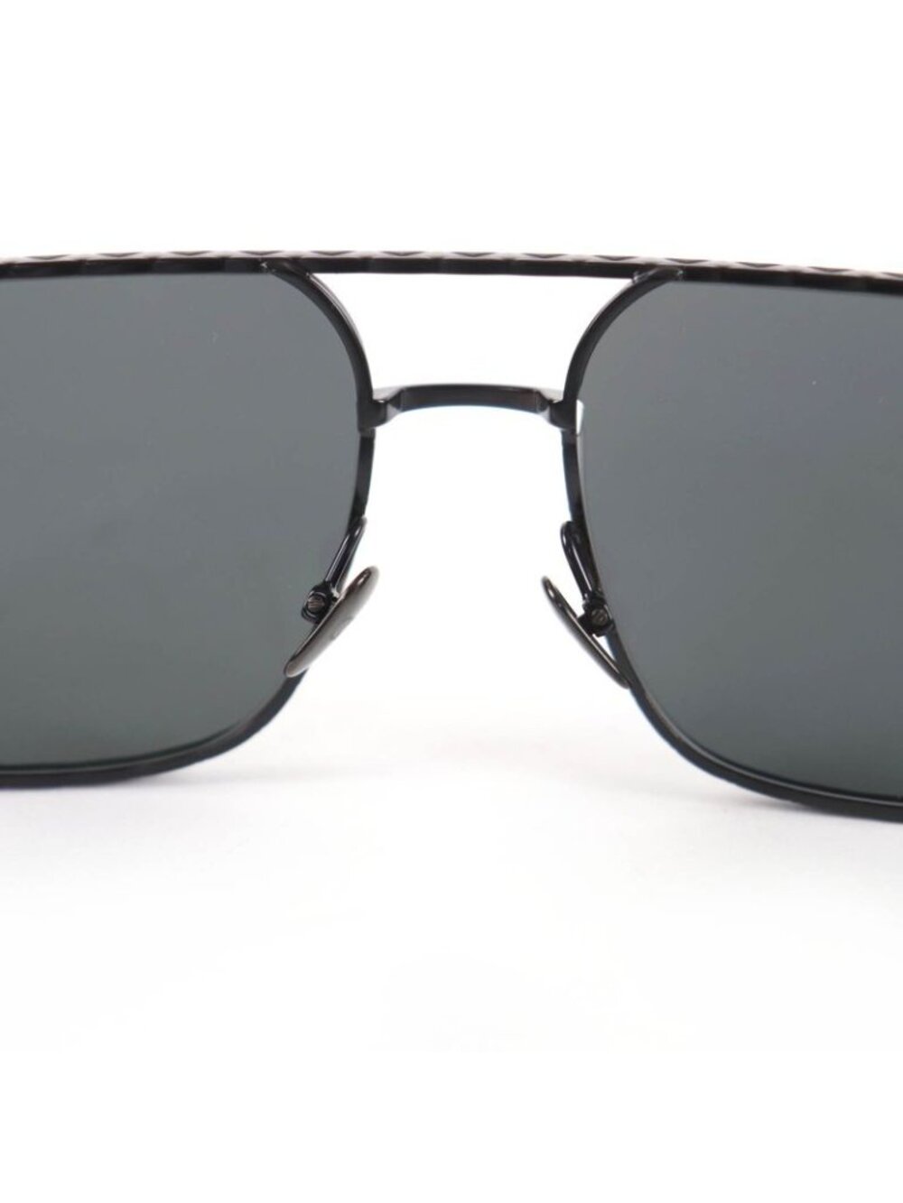 Chanel Pilot Sunglasses Logo Quilted Two Bridge Black - Picture 8 of 11